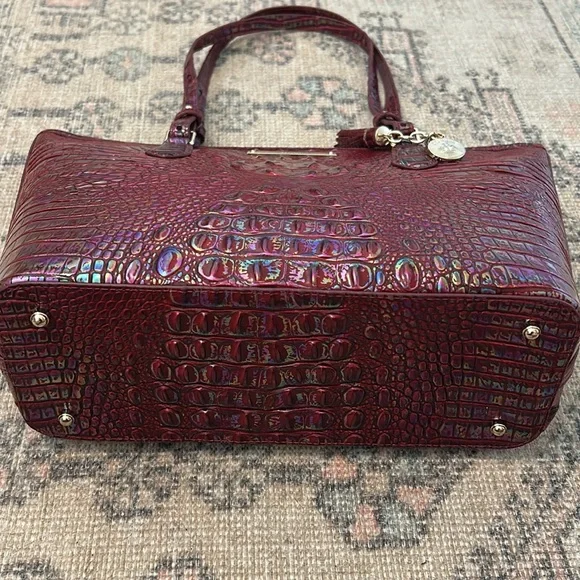 NWT Brahmin Medium Asher Tote in Sangria Melbourne - Picture 4 of 14
